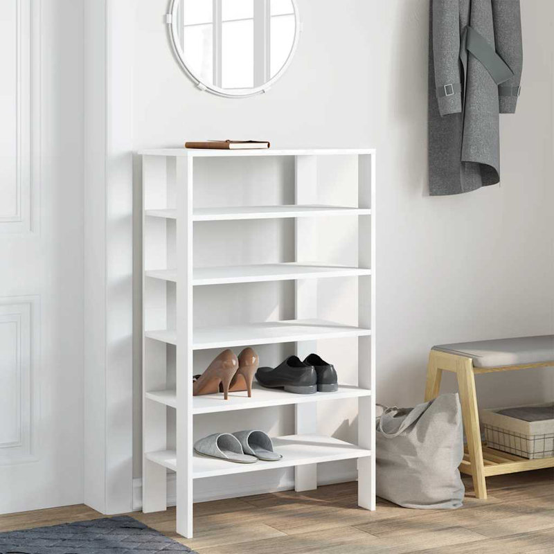 10 Pair Shoe Rack, White
