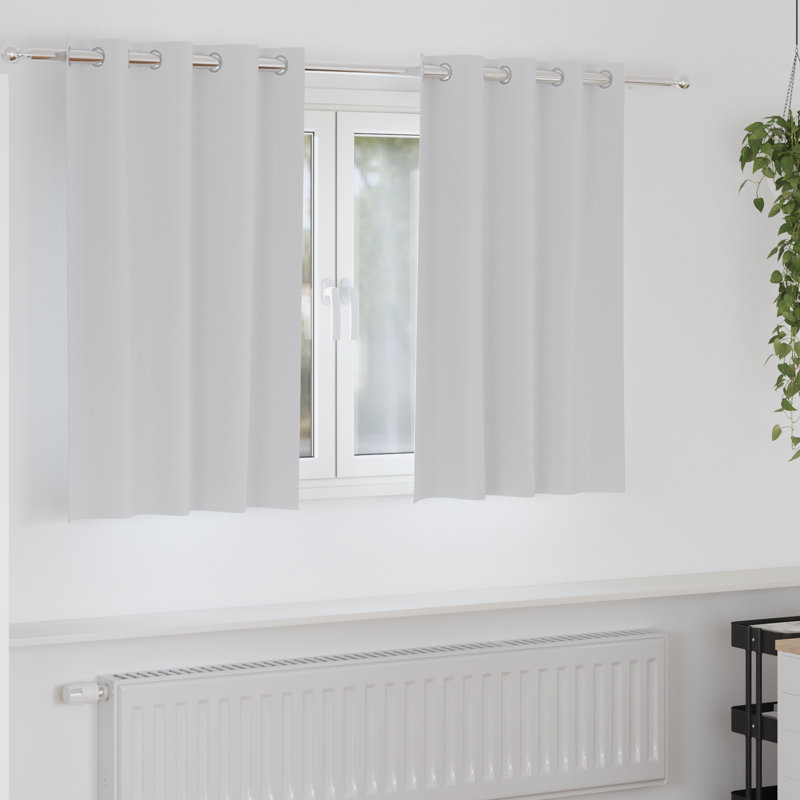 Tacorian Curtain Pair, Pale Grey, 140cm Width x 140cm Drop