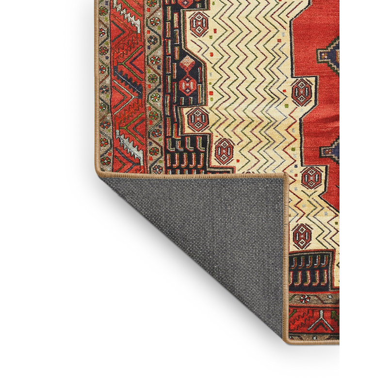 Tapis oriental noir / beige / rouge Shashkov, Rectangle 7 pi x 9 pi