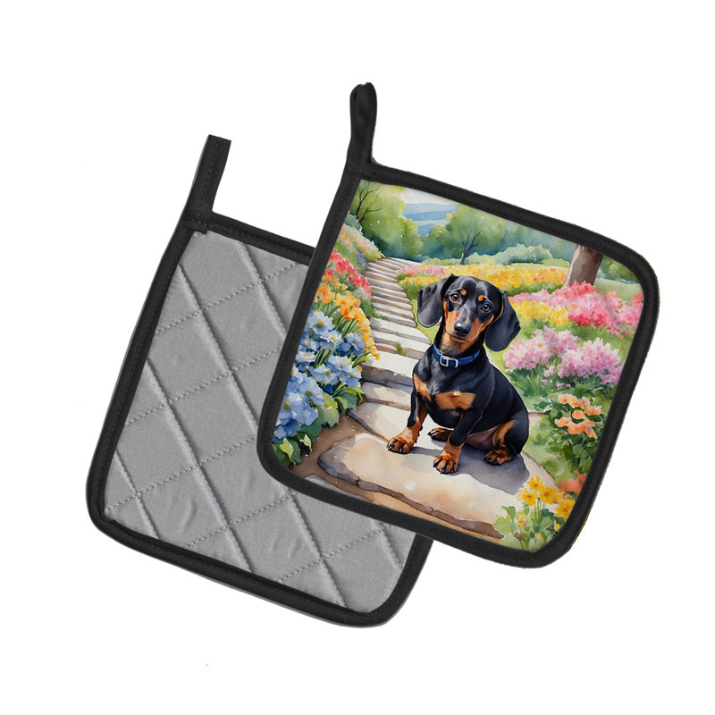 Caroline's Treasures Floral Polyester Potholder Set