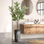 Arbre artificiel en fleur noire et blanche-104345535