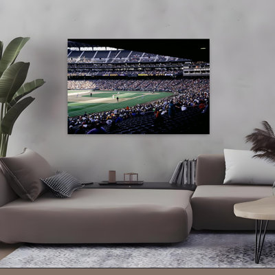 Joueurs de baseball jouant au baseball dans un stade Safeco Field Seattle King County Washington State USA Architecture contemporaine Art