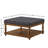 Square Upholstered Tufted Linen Ottoman Coffee Table-261655666