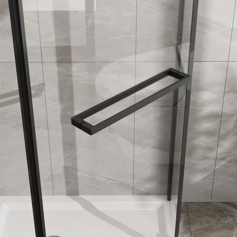 Porte de douche sans cadre Neo-Angle, Noir