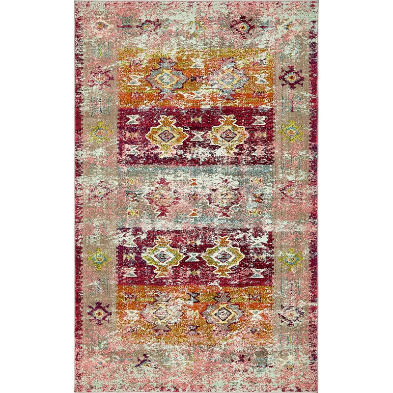 Ector Washable Geometric Indoor Rug, Rectangle 2' x 3'1"