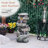 Outdoor Rock Fountain with Lights