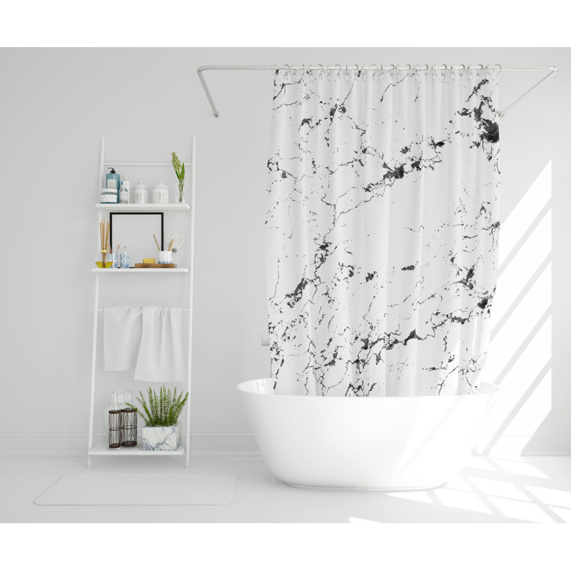 Leatrice Polyester Shower Curtain, 168cm H x 168cm W