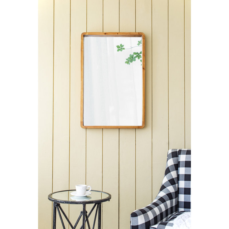 Miroir rectangulaire en bois, décoration murale maison de campagne