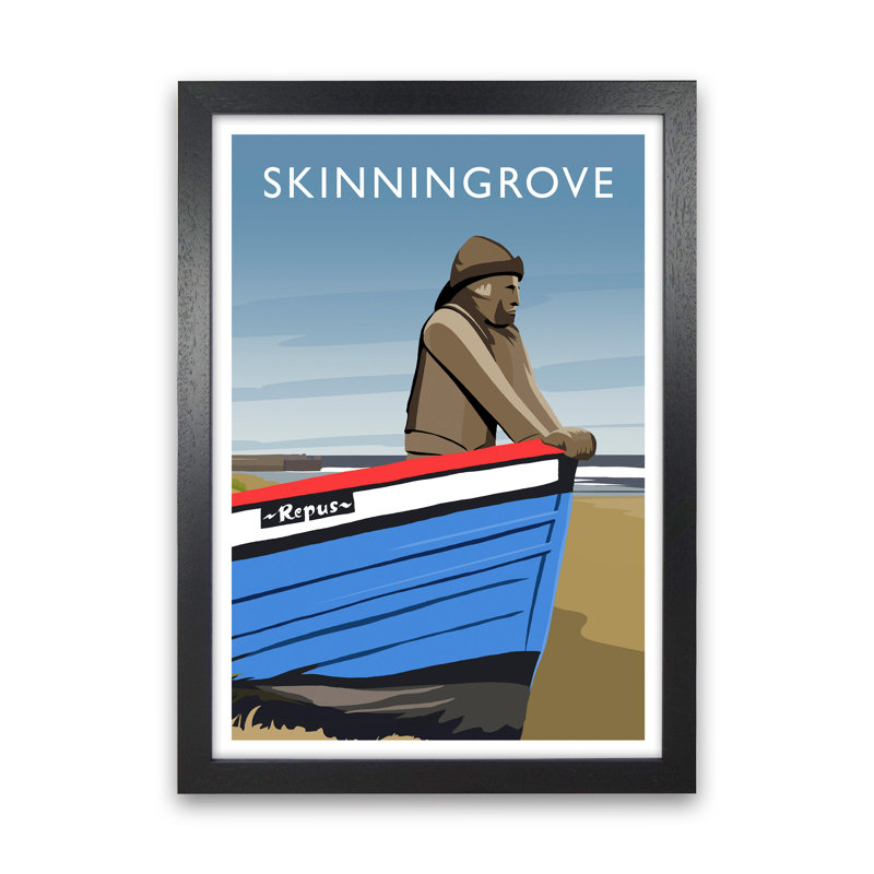 Skinningrove Portrait by Richard O'Neill - Print, Black Framed, 63cm H x 46cm W x 3cm D