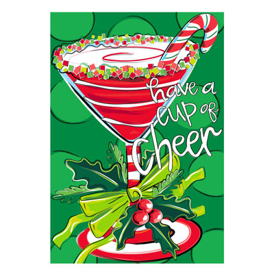 Drapeau de jardin «Have A Cup Of Cheer»