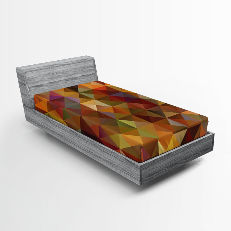 Ensemble de 2 drap-housse colorés Ambesonne, Drap-housse de taille simple