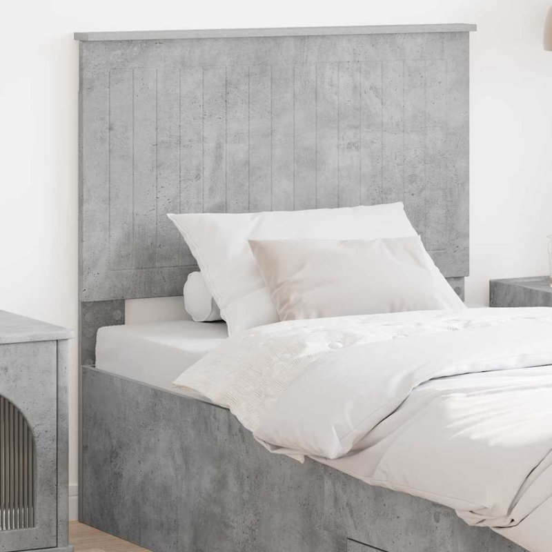 Panel Headboard, UK Single - DE 90 x 190 cm, Concrete Grey