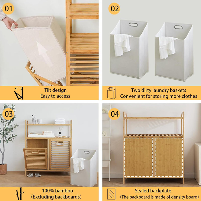 Double Tilt Laundry Basket