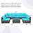 6 - Person Modular Patio Conversation Set with Cushions