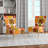 Abstract Retro Geometric Pattern VI - Mid-Century Upholstered Side Chair