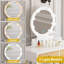 Ensemble coiffeuse Natural & White avec miroir lumineux et tabouret confortable