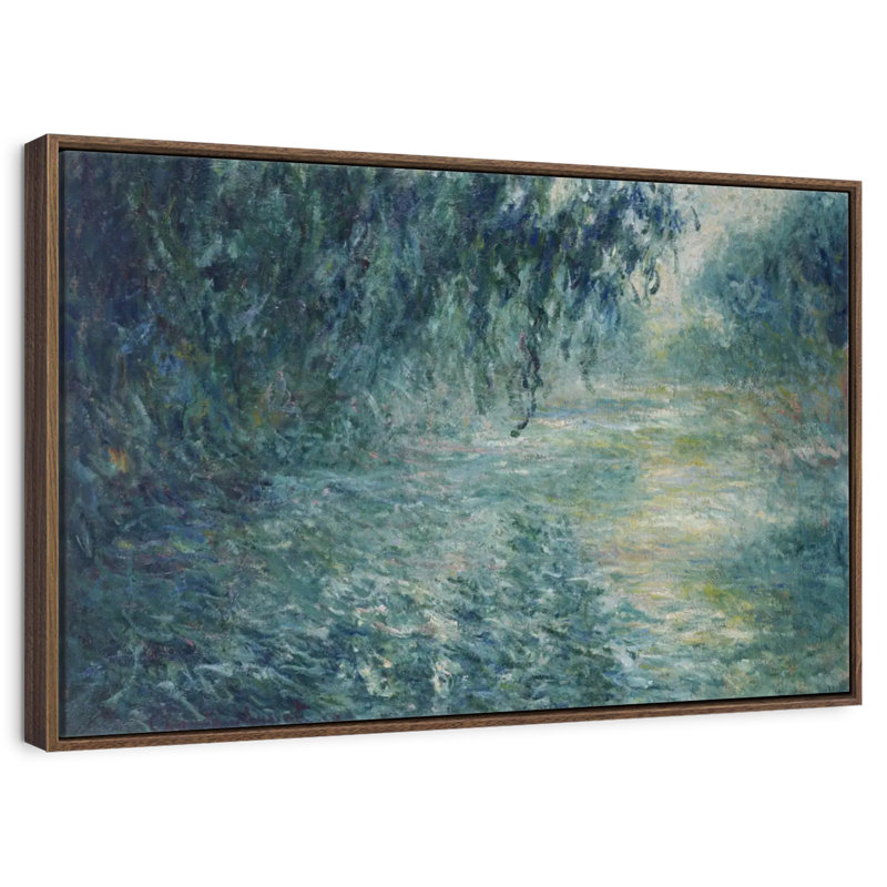 Le matin sur la seine, 1898, 13 po x 9 po, Cadre flottant noyer