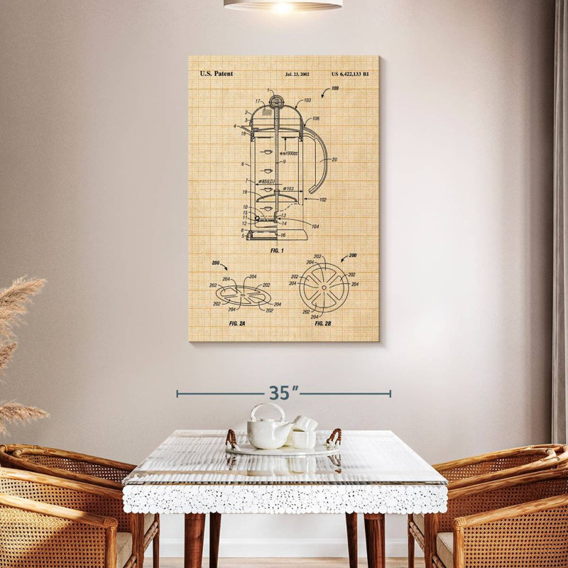 French Press Kynaat, 48" H x 32" W