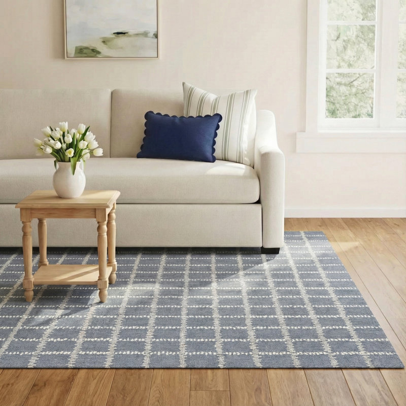 Lanora Hand Tufted Wool Geometric Rug, Rectangle 8' x 10'