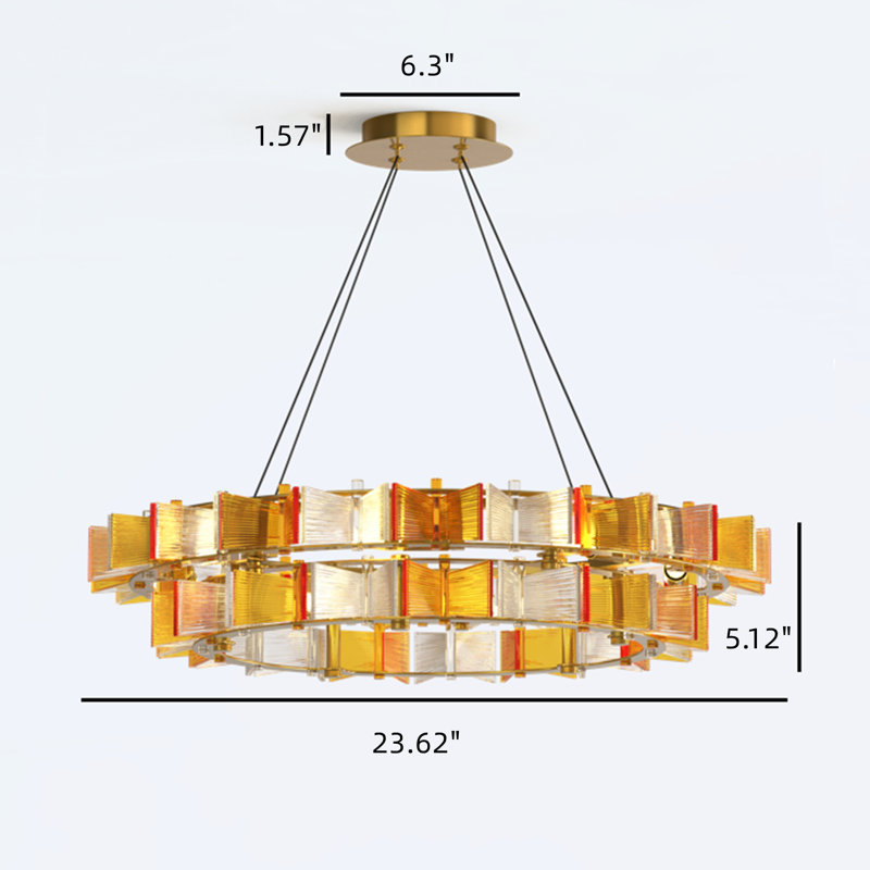 24" Chandelier Gold