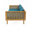 Lit de jour 3 places avec accoudoirs en rotin (coussin en teck)-14805475