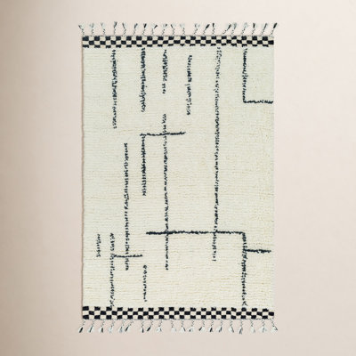 Keon Handmade Wool Cream Rug