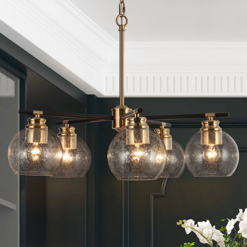 5-Light Dimmable Modern Shaded Chandelier