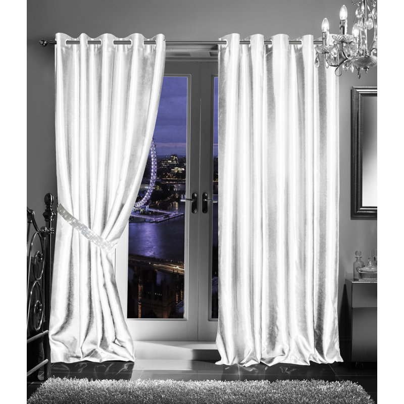 Magnhild Room Darkening Curtain Pair, 165 W x  182 D cm