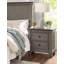 Mobilier de chambre classique style transitionnel rustique et café à 2 tiroirs avec table de bout à 1 tiroir gris antique
