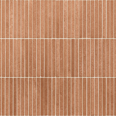 Terra Cortona 12x12 Stacked Matte Terracotta Mosaic Tile