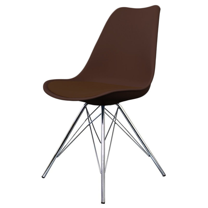 Topeka 45cm H Upholstered Side Chair, Brown