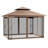  Egeiros Life 12 Ft. W X 10 Ft. D Double Roof Patio Gazebo With Mosquito Net-68936820-68936819