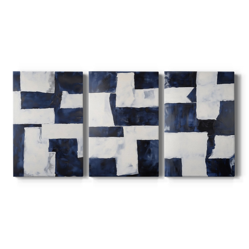 ABSTRACT Series DCCCxxxx - Toile tendue sur mesure - 3 pièces, H 12 po x l 24 po