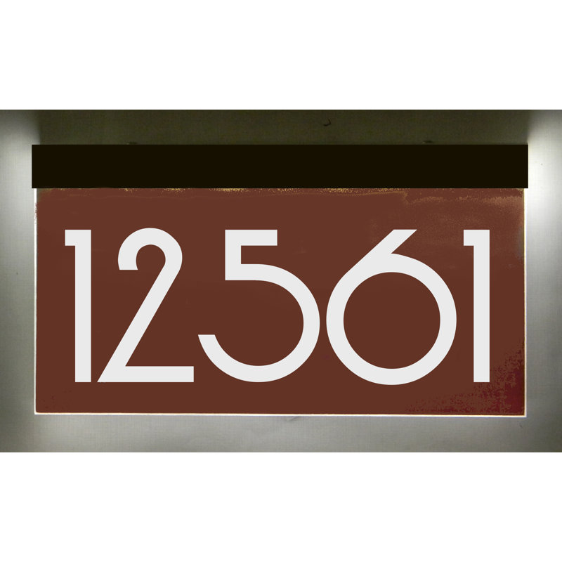 Plaque d'adresse 1 ligne à DEL avec transformateur à brancher, Oui, Bourgogne