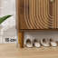 Slim 60cm Flip-Door Shoe Cabinet with Adjustable Shelves, Modern Minimalist Hallway Storage, Metal Handles