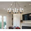 Lustre en métal bronze foncé à 9 lumières Argyle avec abat-jour en verre et détails corde-57492029
