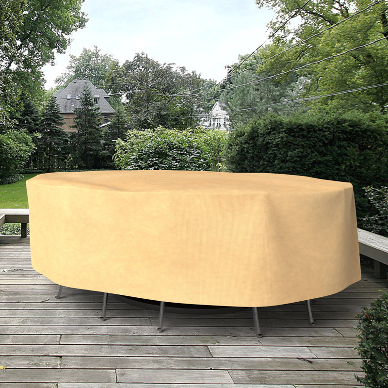 Jared Oval Patio Table & Chairs Set Cover, 30" H x 80" W x 100" D