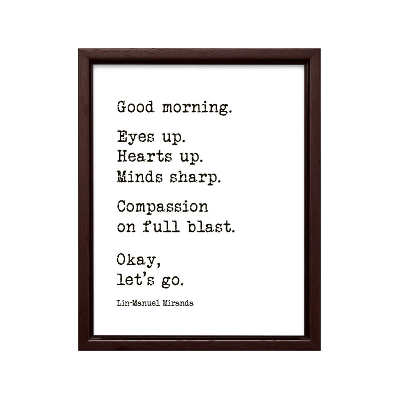 Good Morning, Sans cadre, Affiche, H 24 po x l 32 po