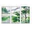 «Lake Watercolors Painted - Country», ensemble d'art mural sur toile encadré-1939159638-1939159634