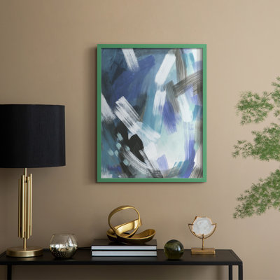 Aquatic Crosshatch II, reproduction encadrée - bois massif