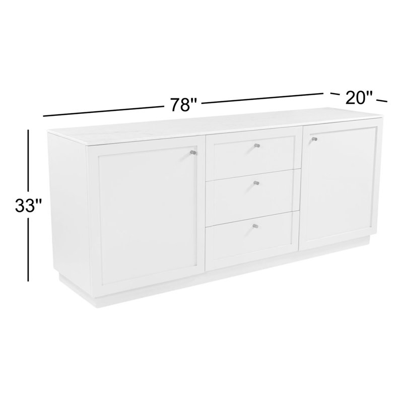 Nadine Sideboard Cream, Red
