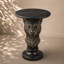 Table d'appoint à piédestal léopard noir