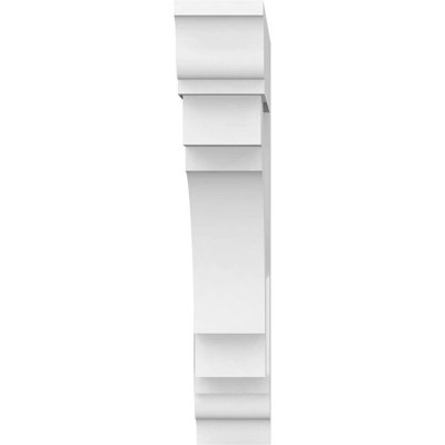 5"W x 30"D x 30"H Standard Merced Architectural Grade PVC Bracket with Traditional Ends