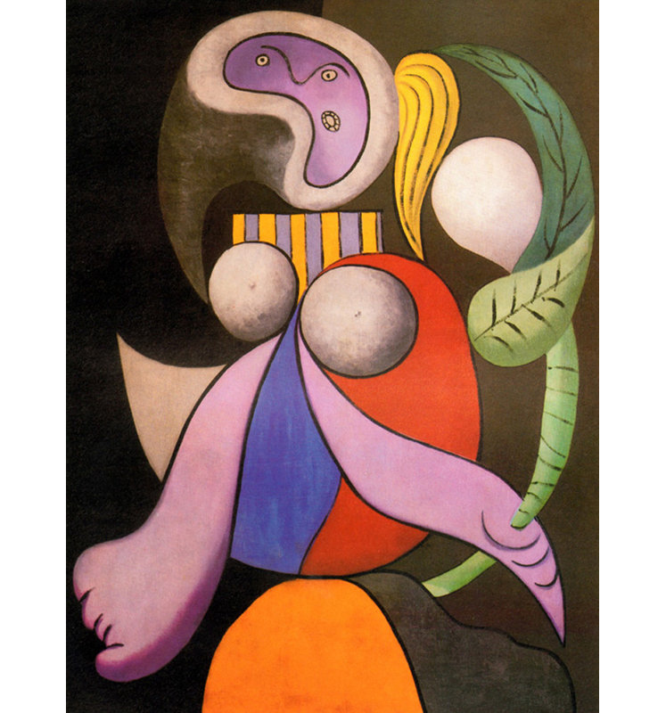 Femme à la fleur 1932 ISI-EY279, H 18 po x l 13 po