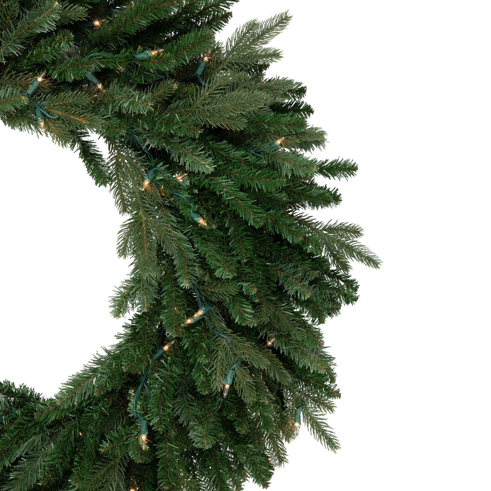48" Pre-Lit Spruce Wreath