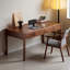 Bureau simple en bois massif noyer Simple