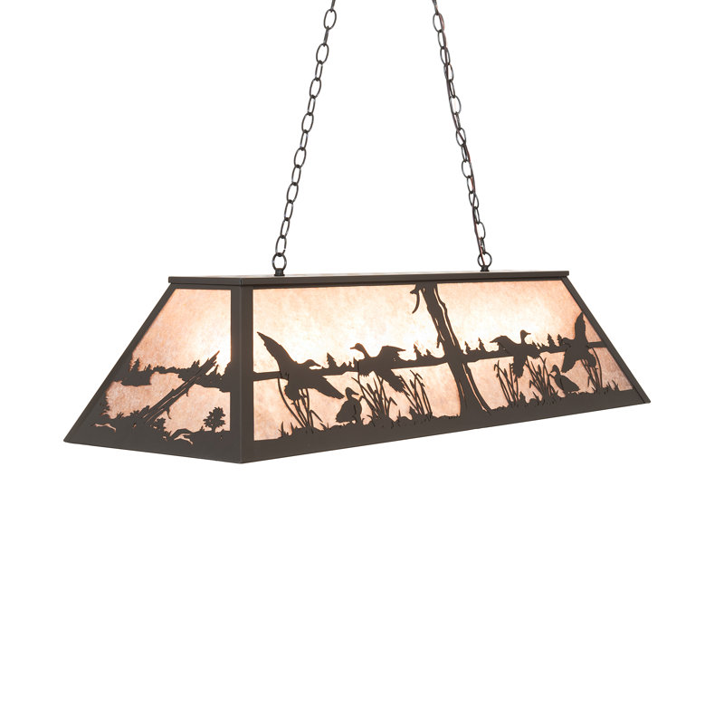 48" Long Ducks In Flight Oblong Pendant