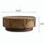 Table basse ronde moderne en bois avec piédestal robuste