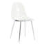 Chaise en plastique transparent, conception créative nordique, tabouret de maquillage en cristal sans accoudoirs, chaise 6 avec pieds argentés