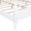 Lit plateforme en bois blanc avec nuance rétro et support de lattes fiable